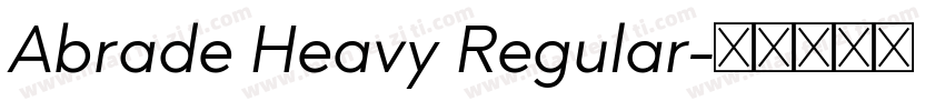 Abrade Heavy Regular字体转换